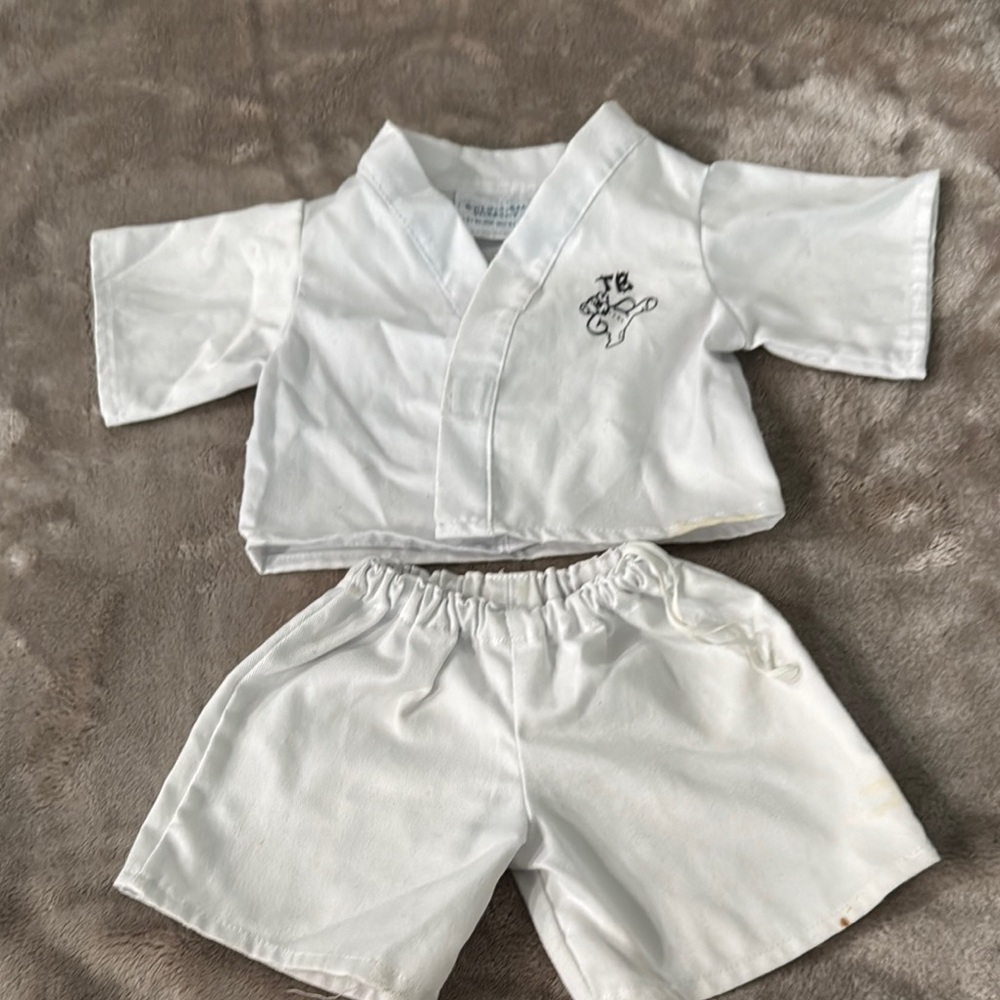White Pajama Set with Embroidered Detail